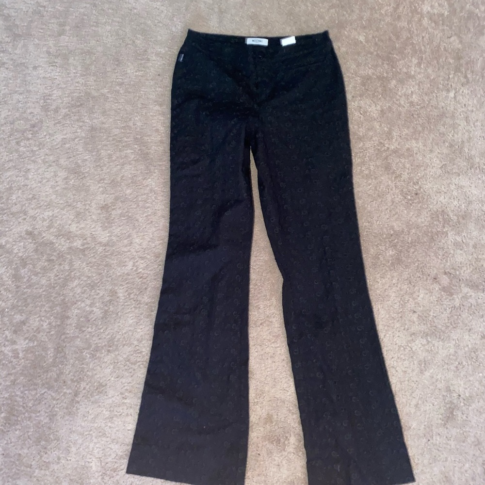 Moschino Black Pattern Casual Pants - Picture 7 of 8